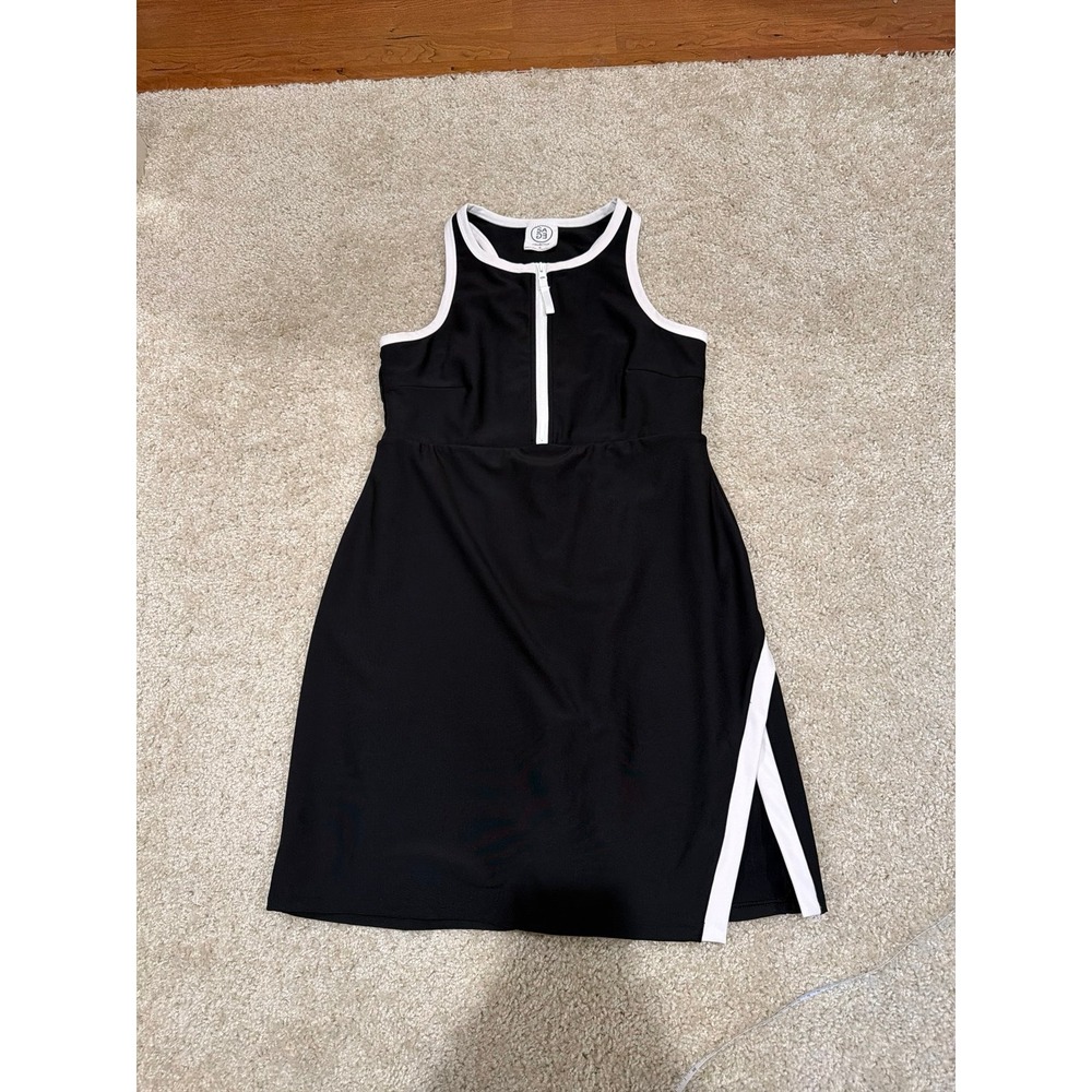 Sage Collective Womens Black Tennis Dress with Built-in Shorts Size M